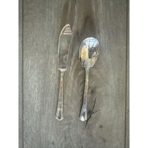 Vtg Court Silverplate ~ International‎ ~ SOVEREIGN ~ sugar spoon & butter Knife
